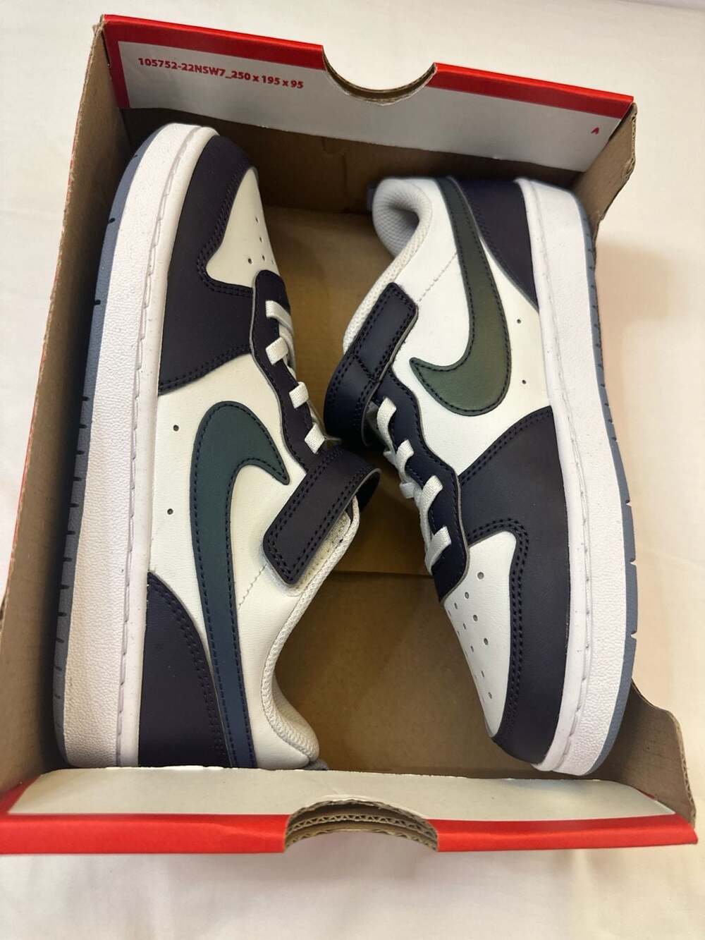 Nike Kids' Court Borough Recraft Low Top Sneaker Little Kid
